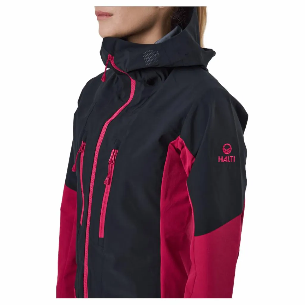 Halti Pallas W Ii Warm Hybrid Jacket Cerise Pink - Black Flerfärgad