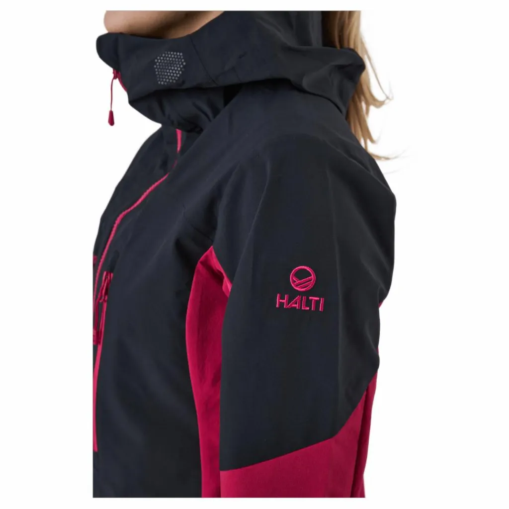 Halti Pallas W Ii Warm Hybrid Jacket Cerise Pink - Black Flerfärgad
