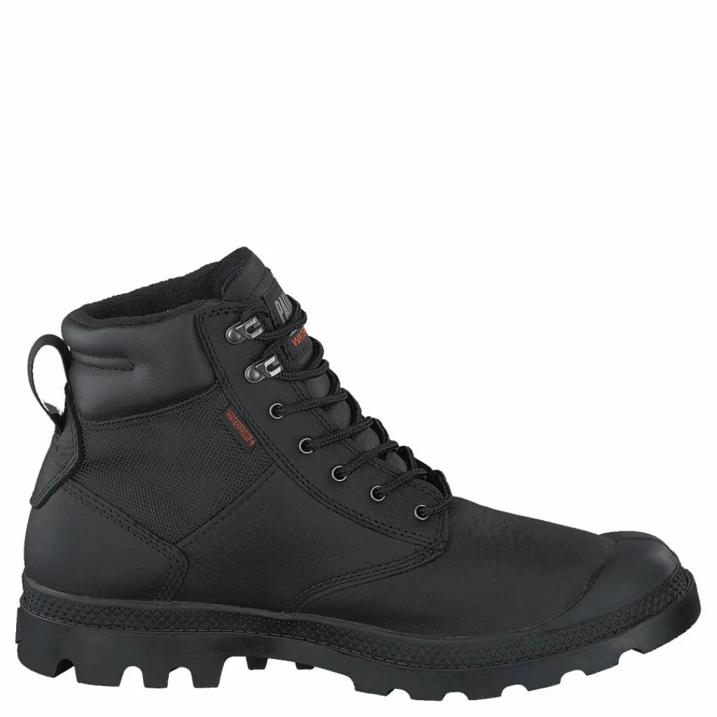 Palladium Pampa Shield Wp+ Lth Black Svart Clearance