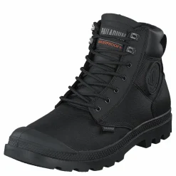 Palladium Pampa Shield Wp+ Lth Black Svart Clearance