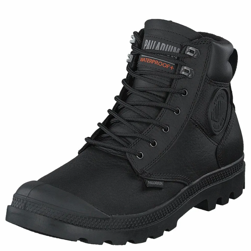 Palladium Pampa Shield Wp+ Lth Black Svart Clearance