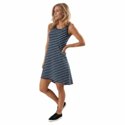 Marine Pasadena Dress Blue/White Blå och Vit Online
