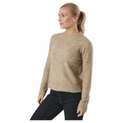 Pcellen Ls O-neck Knit  Bc Silver Mink*Pieces Hot