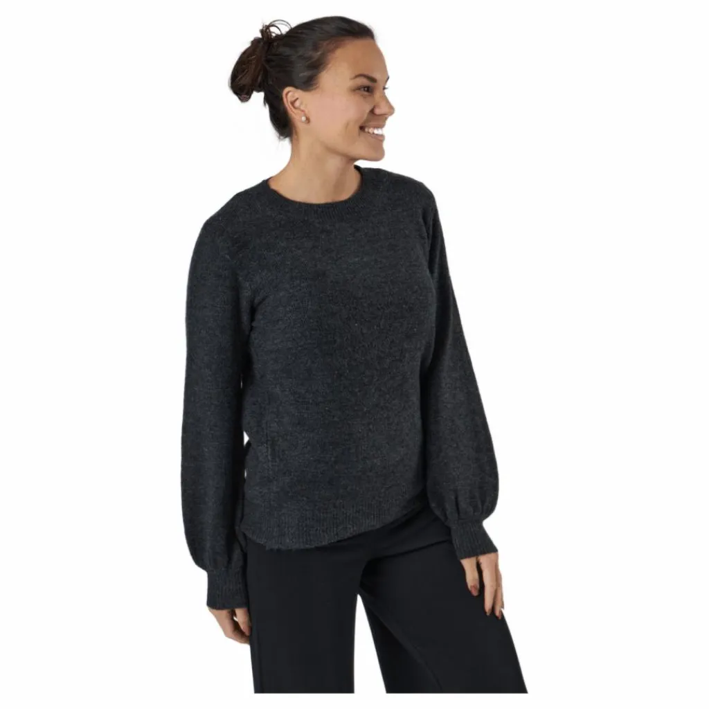 Pcperla Ls Knit Bc Dark Grey Melange*Pieces Hot