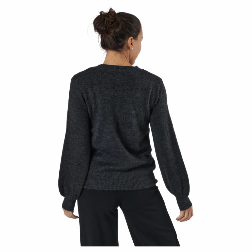 Pcperla Ls Knit Bc Dark Grey Melange*Pieces Hot