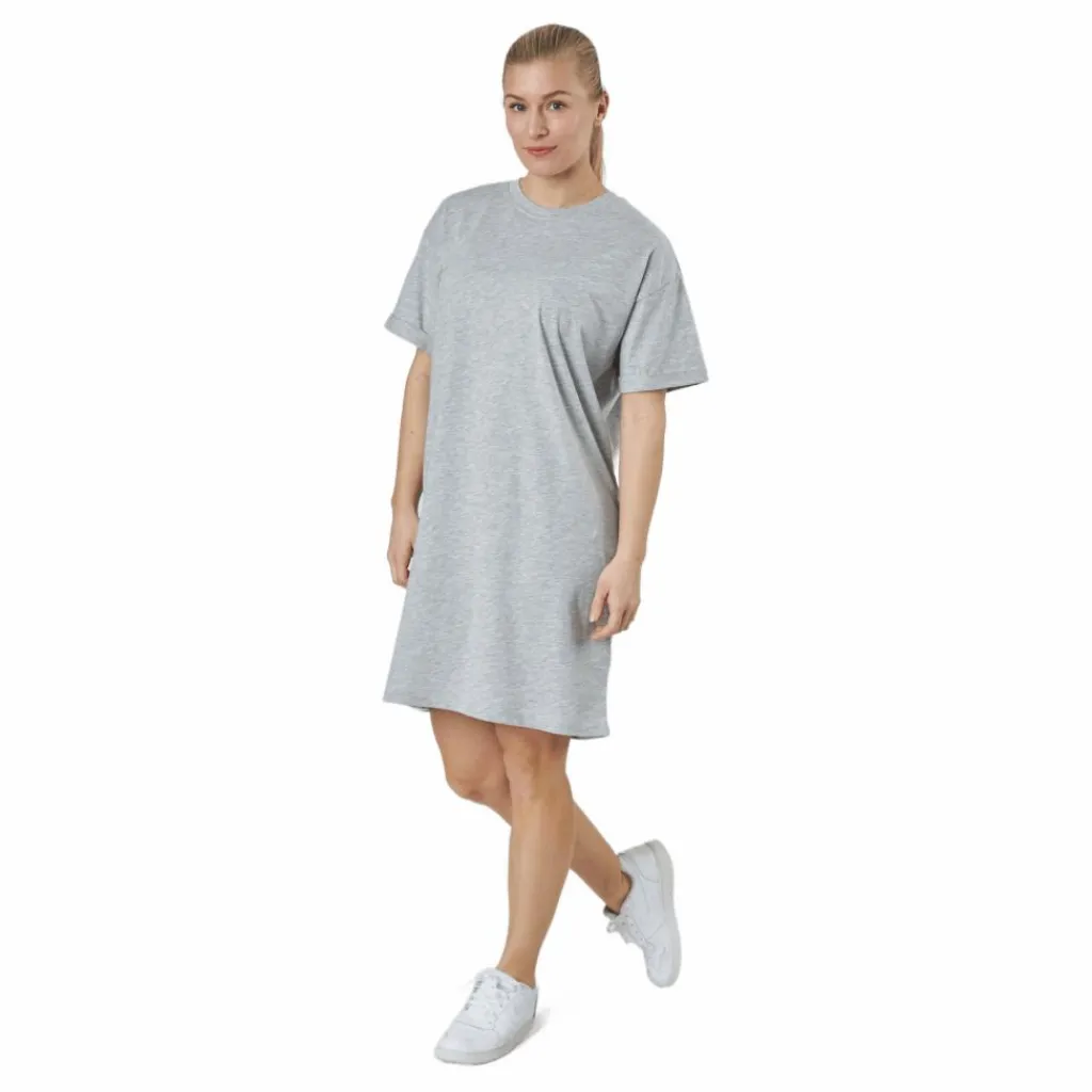 Pieces Pcria Ss Dress Bc Light Grey Melange Grå Hot