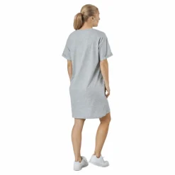 Pieces Pcria Ss Dress Bc Light Grey Melange Grå Hot