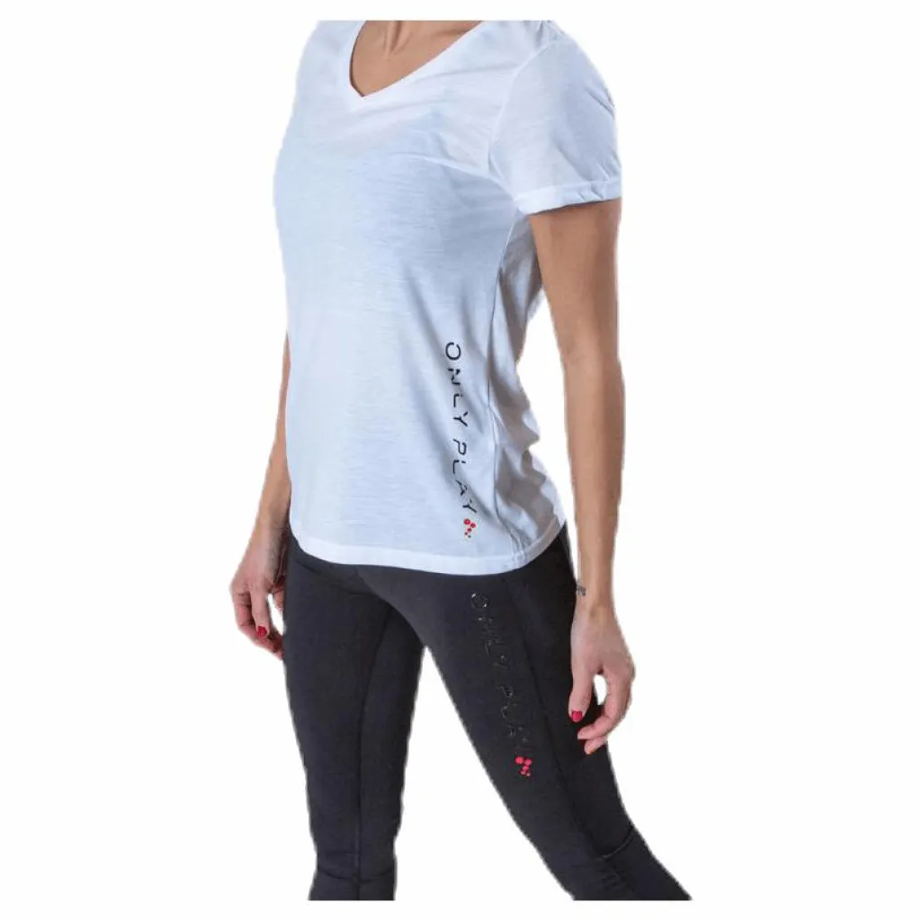 Performance Athl V-Neck Ss Tee White*Only Play Online