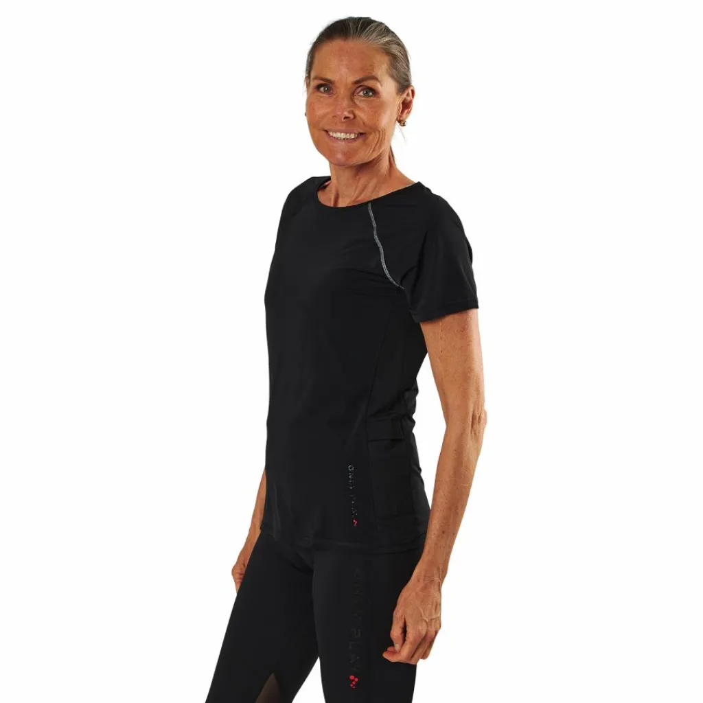 Only Play Performance Run Ss Tee Black Svart