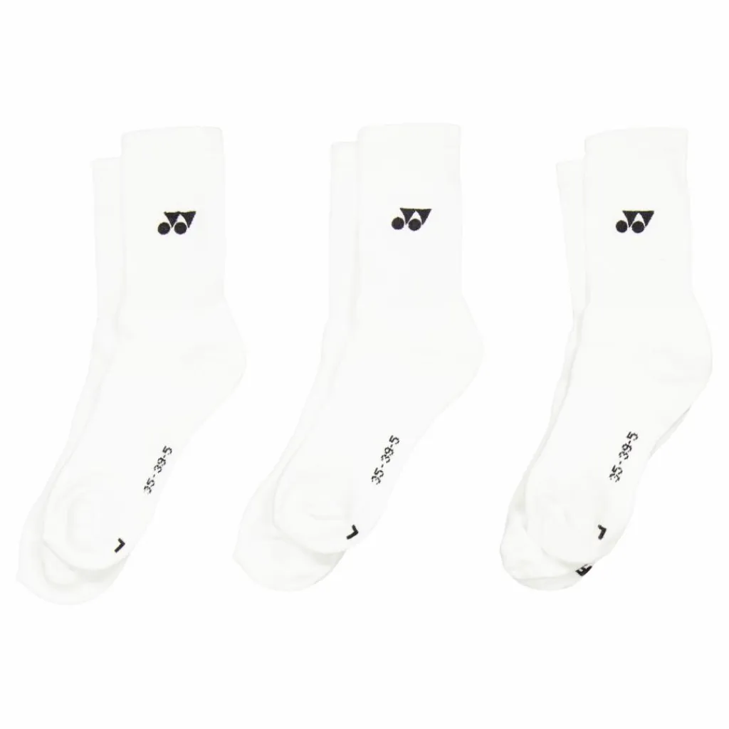Yonex Performance Socks - 3 Pack White Svart New