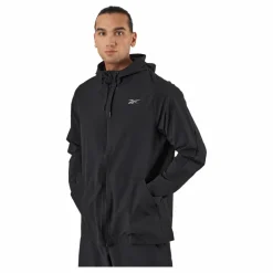 Reebok Performance Woven Zip-Up Jacket Black Clearance