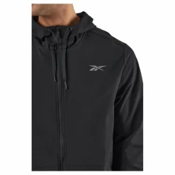 Reebok Performance Woven Zip-Up Jacket Black Clearance