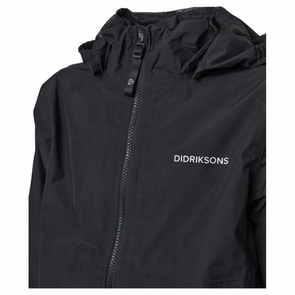 Didriksons Piko Boys Jacket 5 Black Svart