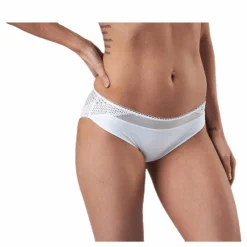 Calvin Klein Pique Lace Bikini Brief White Vit