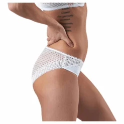 Calvin Klein Pique Lace Bikini Brief White Vit