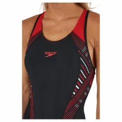 Speedo Placement Laneback Black/red Svart Outlet