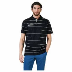 Nike Player Striped Polo White/Black Svart Outlet