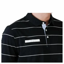 Nike Player Striped Polo White/Black Svart Outlet