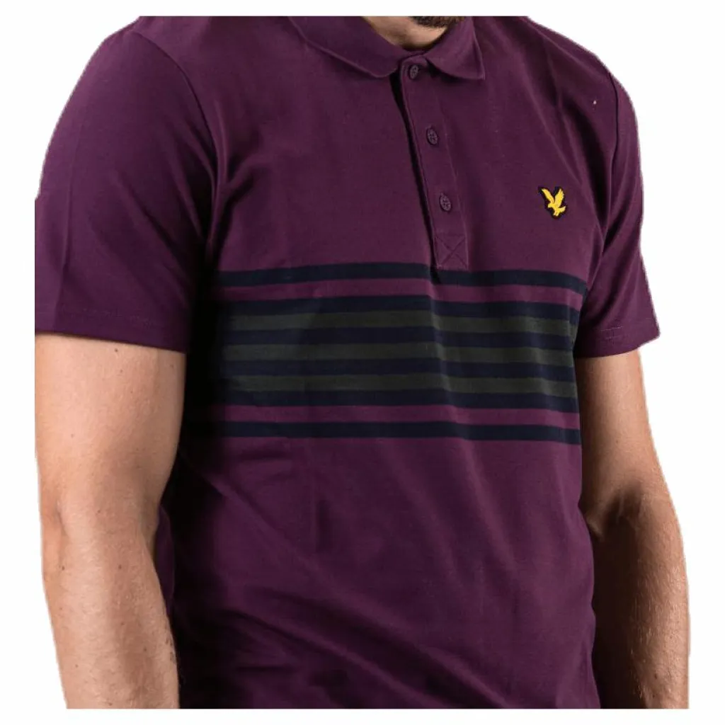 Lyle & Scott Plus Stripe Polo Blue Blå Clearance