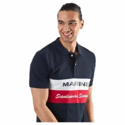 Marine Pompano Beach Pique Blue Blå Clearance