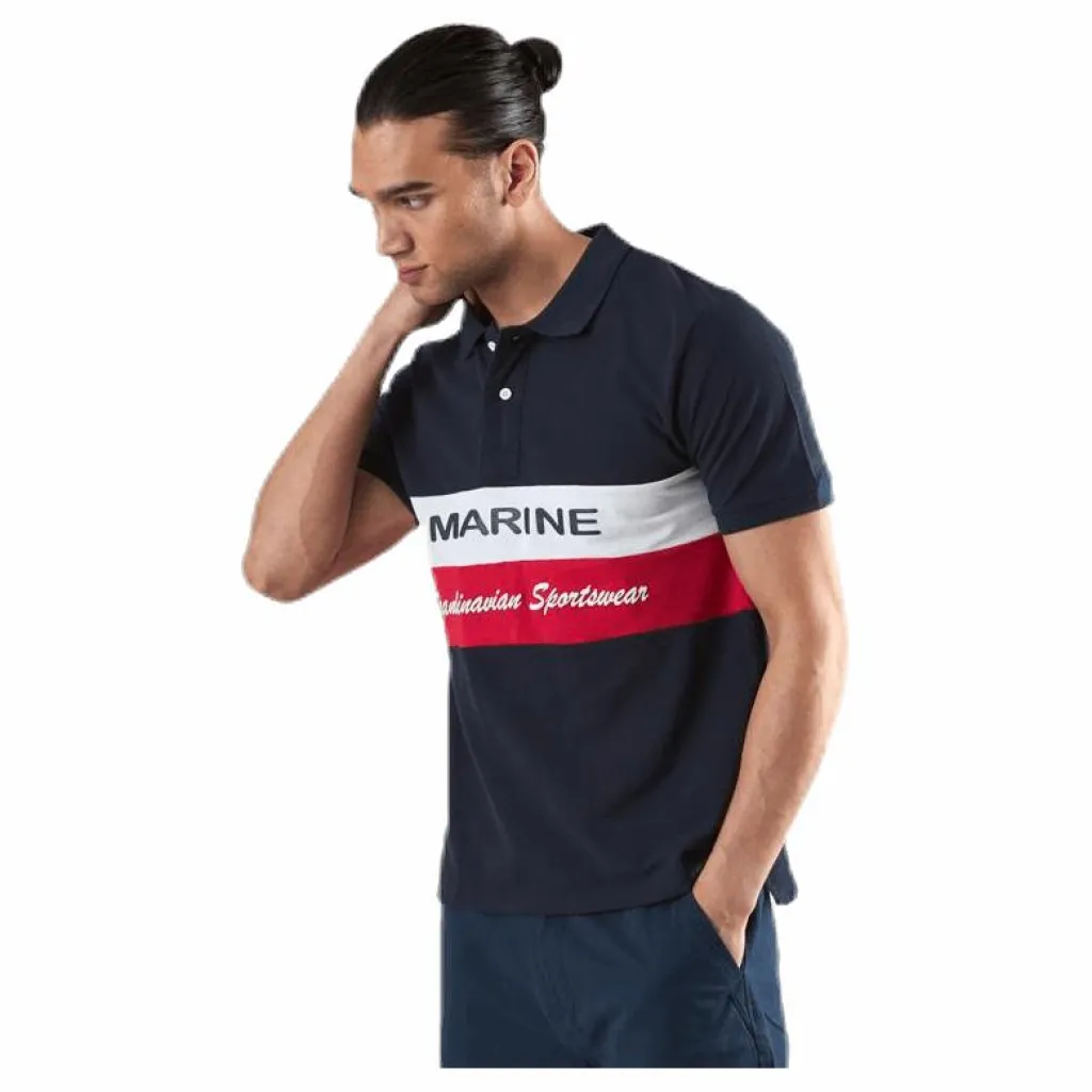 Marine Pompano Beach Pique Blue Blå Clearance
