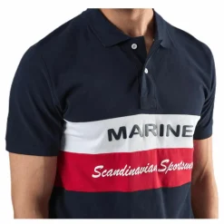 Marine Pompano Beach Pique Blue Blå Clearance