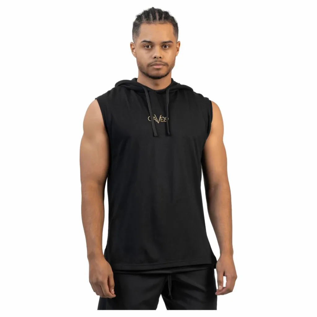 Power Sleeveless Hoodie Black&gold*Gavelo Clearance