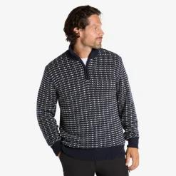 Tuxer Prescott Sweater Dark Navy Knit Blue Hot