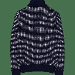 Tuxer Prescott Sweater Dark Navy Knit Blue Hot