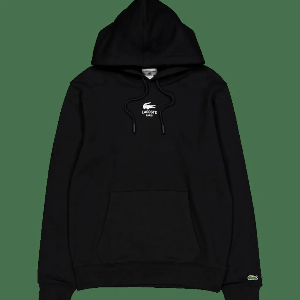 Lacoste Print Hoodie Noir 031 Black Outlet