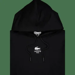 Lacoste Print Hoodie Noir 031 Black Outlet