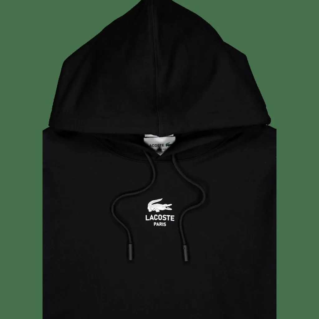 Lacoste Print Hoodie Noir 031 Black Outlet