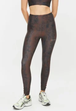Röhnisch Printed High Waist Tights Brown Snake Brun Clearance
