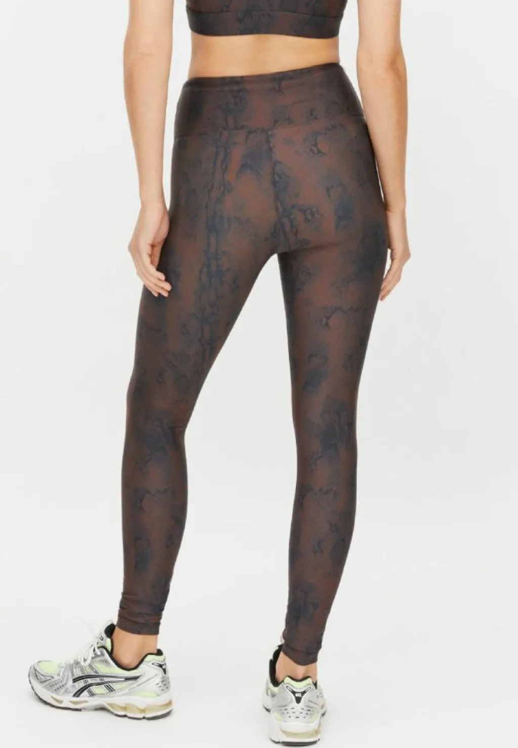 Röhnisch Printed High Waist Tights Brown Snake Brun Clearance