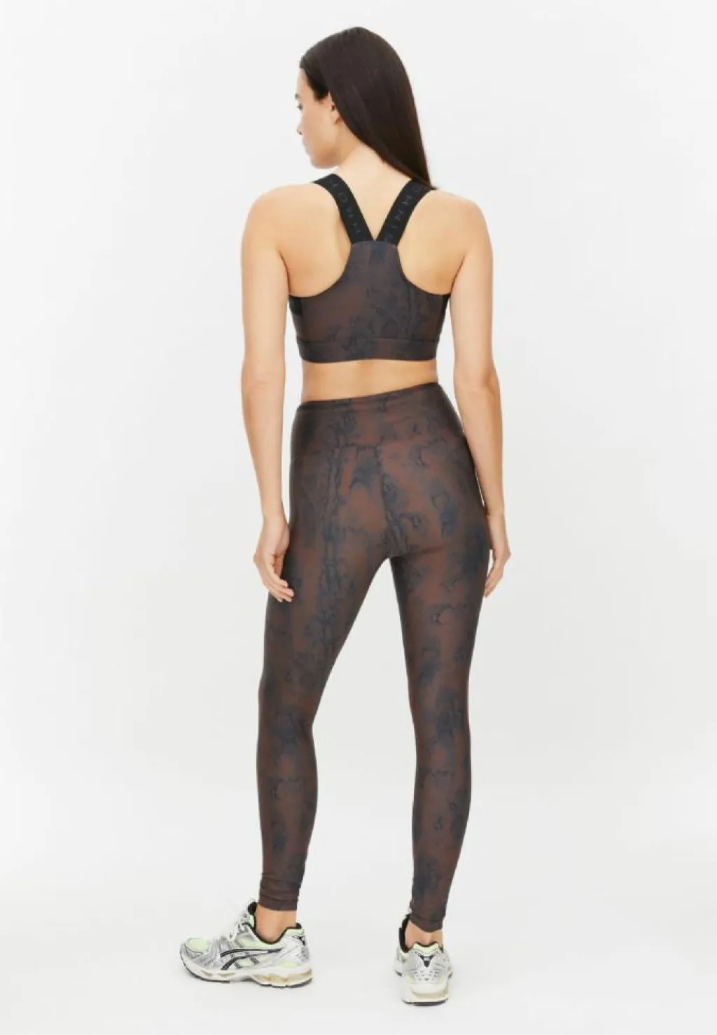Röhnisch Printed High Waist Tights Brown Snake Brun Clearance