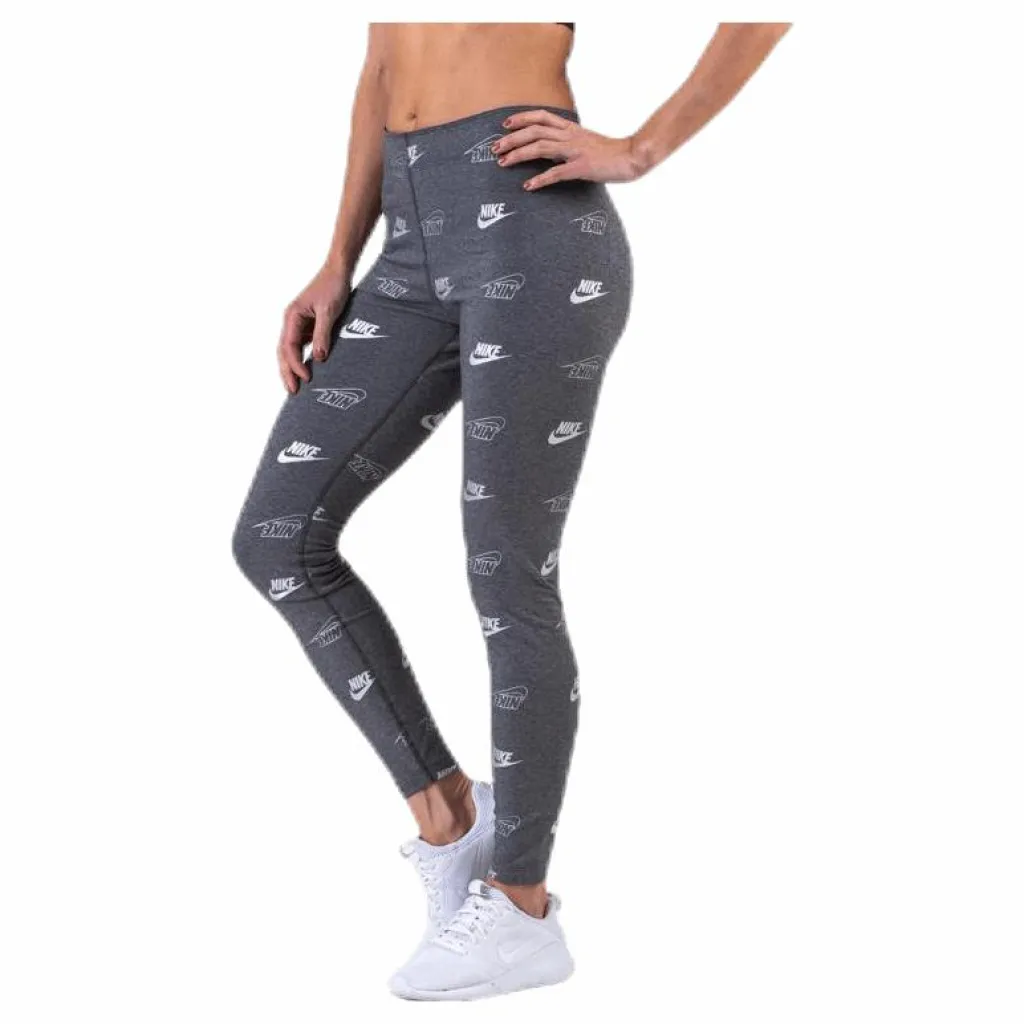 Nike Printed Leggings Shine BFF Grey Grå Outlet