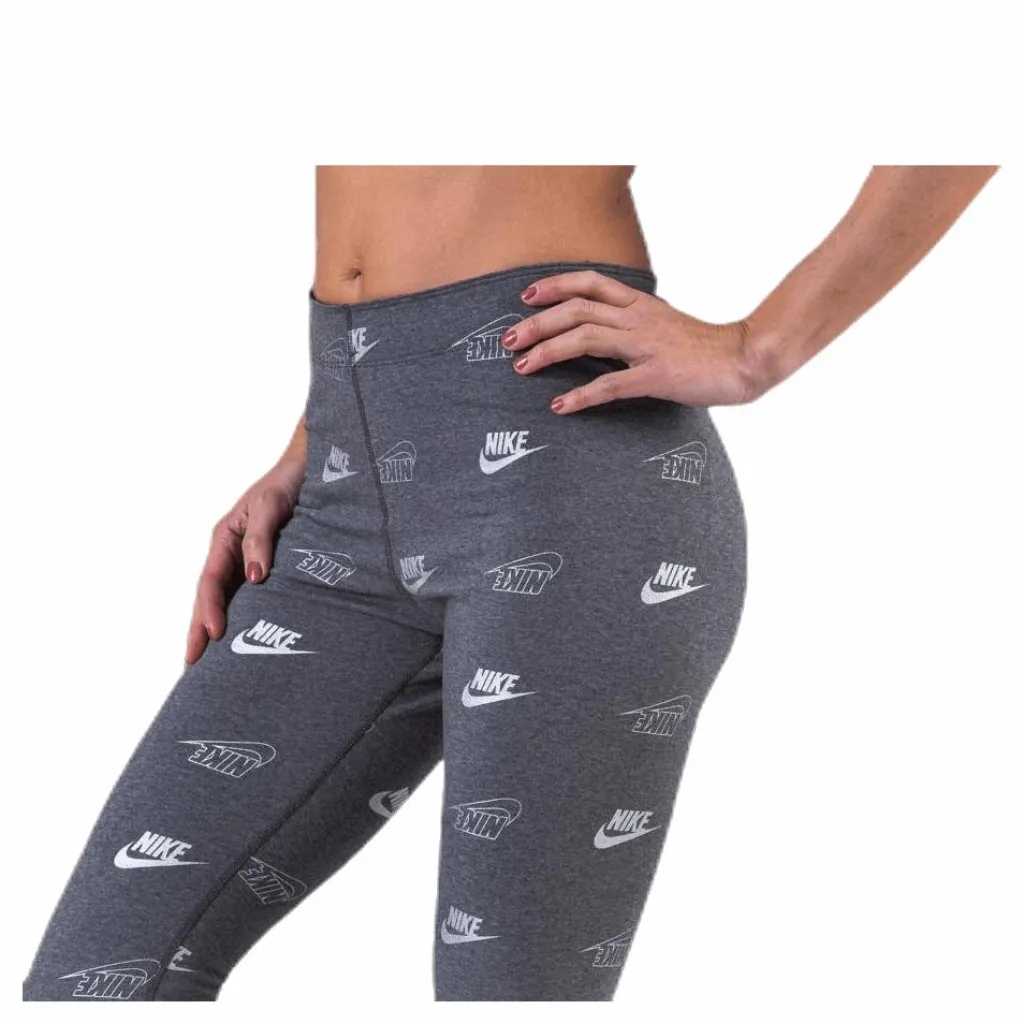 Nike Printed Leggings Shine BFF Grey Grå Outlet