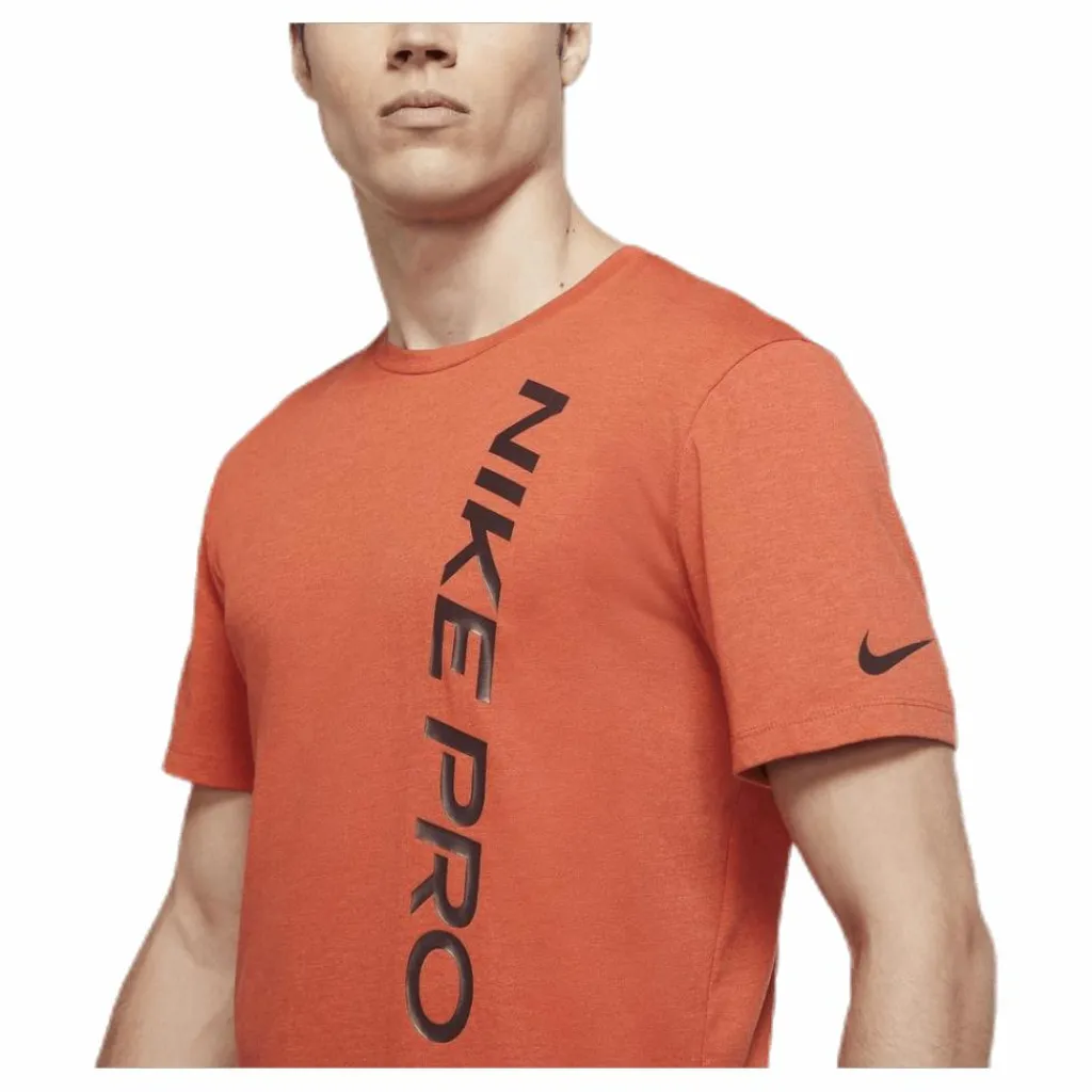 Nike Pro Burnout SS Top Orange Sale