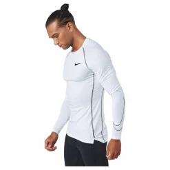 Pro Dri-FIT Men's Tight Fit Long-Sleeve Top WHITE/BLACK/BLACK*Nike