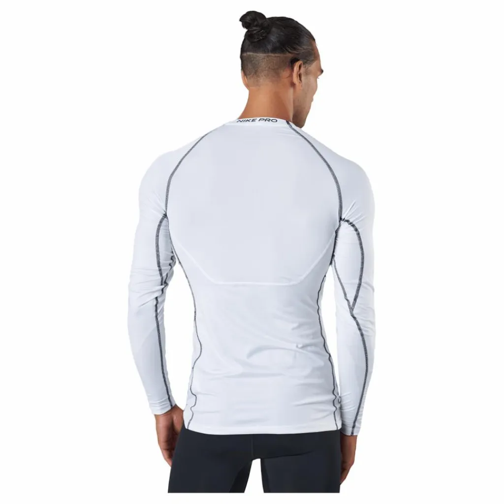 Pro Dri-FIT Men's Tight Fit Long-Sleeve Top WHITE/BLACK/BLACK*Nike