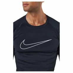Nike Pro Dri-FIT Men's Tight Fit Short-Sleeve Top BLACK/WHITE Svart och Vit New