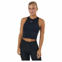 Nike Pro Dri-fit Women’s Cropped Gr Black/white Svart Clearance
