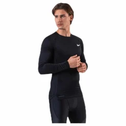 Nike Pro LS Top White/Black Svart Hot