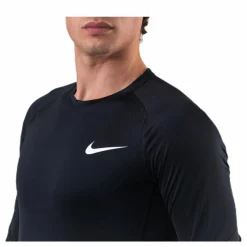 Nike Pro LS Top White/Black Svart Hot