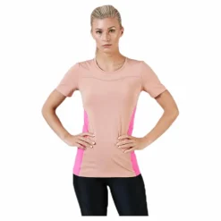 Nike Pro Short-Sleeve Top Pink/White Rosa Sale
