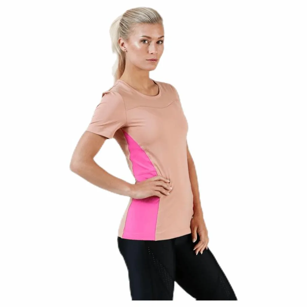 Nike Pro Short-Sleeve Top Pink/White Rosa Sale