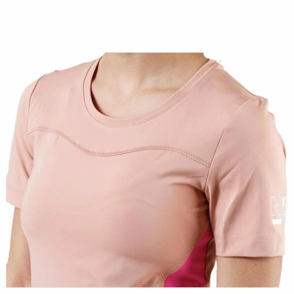 Nike Pro Short-Sleeve Top Pink/White Rosa Sale