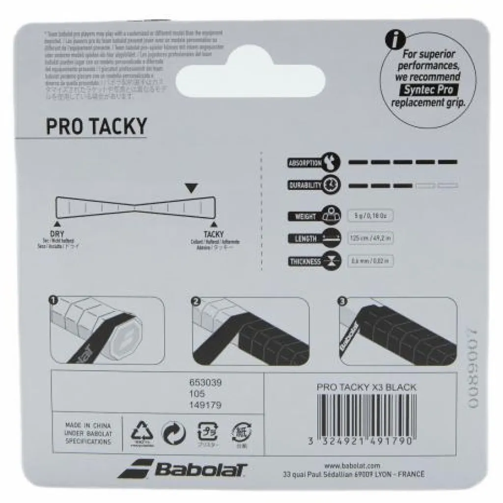 Babolat Pro Tacky Grip Svart New
