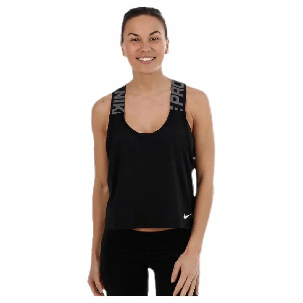 Nike Pro Tank Crossover White/Black Svart Sale