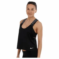 Nike Pro Tank Crossover White/Black Svart Sale